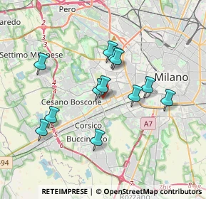 Mappa Via del Cardellino, 20147 Milano MI, Italia (3.15833)