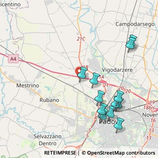 Mappa Via Ponterotto, 35010 Villafranca Padovana PD, Italia (4.72167)