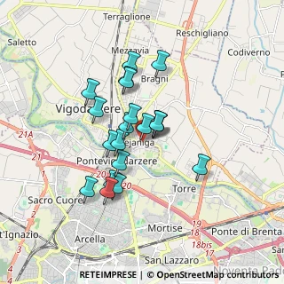 Mappa Via Ugo Foscolo, 35010 Cadoneghe PD, Italia (1.3475)