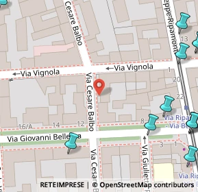 Mappa Via Vignola, 20136 Milano MI, Italia (0.134)
