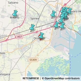 Mappa Via Vittoria Lago, 30034 Mira VE, Italia (5.58)