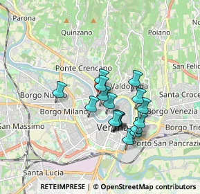 Mappa Via Tolosetto Farinati degli Uberti, 37126 Verona VR, Italia (1.35412)