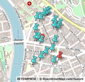 Mappa Via Tolosetto Farinati degli Uberti, 37126 Verona VR, Italia (0.202)