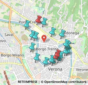 Mappa Via Tolosetto Farinati degli Uberti, 37126 Verona VR, Italia (0.8895)
