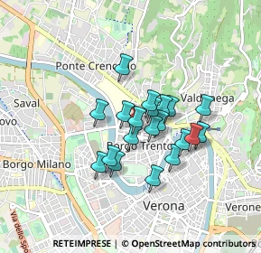 Mappa Via Tolosetto Farinati degli Uberti, 37126 Verona VR, Italia (0.623)