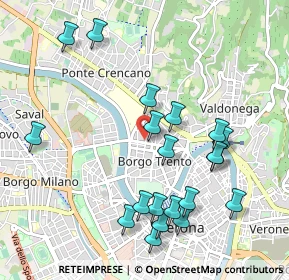 Mappa Via Tolosetto Farinati degli Uberti, 37126 Verona VR, Italia (1.0735)