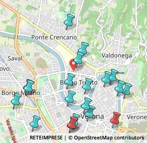 Mappa Via Tolosetto Farinati degli Uberti, 37126 Verona VR, Italia (1.2125)