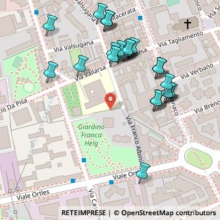 Mappa Via Franco Albini, 20139 Milano MI, Italia (0.125)