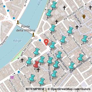 Mappa Via Armando Diaz, 37121 Verona VR, Italia (0.155)