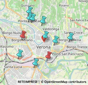 Mappa Via Armando Diaz, 37121 Verona VR, Italia (1.87091)