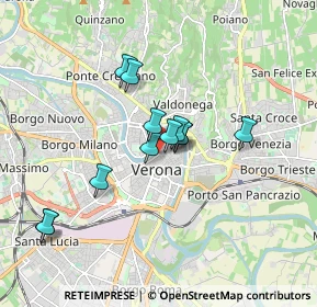 Mappa Via Armando Diaz, 37121 Verona VR, Italia (1.39333)