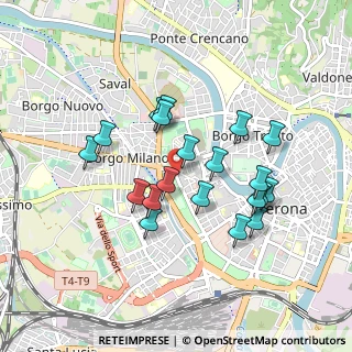 Mappa Via Porta San Zeno, 37121 Verona VR, Italia (0.8005)