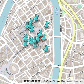 Mappa Piazza Francesco Viviani, 37121 Verona VR, Italia (0.1735)