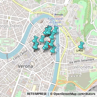 Mappa Via S. Sebastiano, 37121 Verona VR, Italia (0.25706)