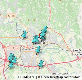Mappa Piazza Francesco Viviani, 37121 Verona VR, Italia (3.61077)