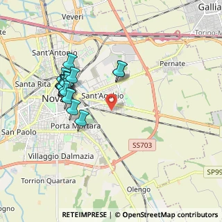 Mappa Via Dalleani, 28100 Novara NO, Italia (1.8375)