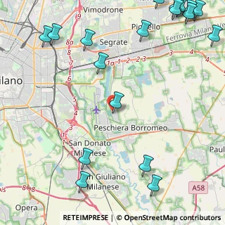 Mappa Via Giuseppe Verdi, 20068 Peschiera Borromeo MI, Italia (6.79667)