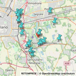 Mappa Via Giuseppe Verdi, 20068 Peschiera Borromeo MI, Italia (4.146)
