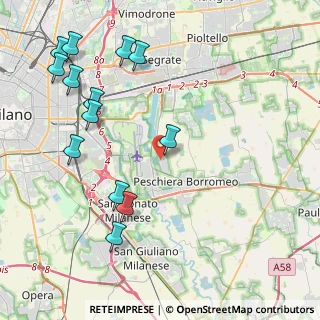 Mappa Via Giuseppe Verdi, 20068 Peschiera Borromeo MI, Italia (5.01769)