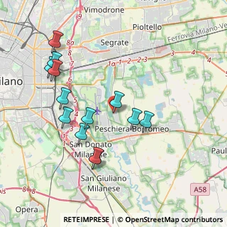 Mappa Via Giuseppe Verdi, 20068 Peschiera Borromeo MI, Italia (3.91077)