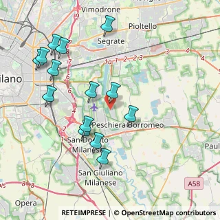 Mappa Via Giuseppe Verdi, 20068 Peschiera Borromeo MI, Italia (4.24714)