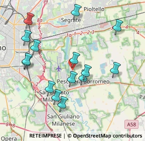 Mappa Via Arturo Toscanini, 20068 Peschiera Borromeo MI, Italia (4.08067)