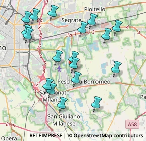 Mappa Via Arturo Toscanini, 20068 Peschiera Borromeo MI, Italia (4.21222)