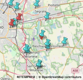 Mappa Via Arturo Toscanini, 20068 Peschiera Borromeo MI, Italia (4.698)