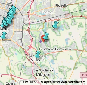 Mappa Via Canzo, 20068 Peschiera Borromeo MI, Italia (6.602)