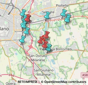 Mappa Via Canzo, 20068 Peschiera Borromeo MI, Italia (3.64588)