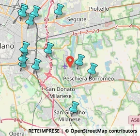 Mappa Via Canzo, 20068 Peschiera Borromeo MI, Italia (5.04846)