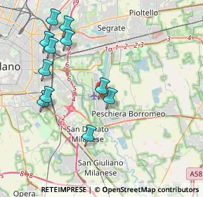 Mappa Via Canzo, 20068 Peschiera Borromeo MI, Italia (4.21091)