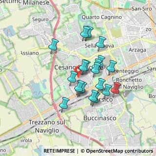 Mappa Via Giuseppe Verdi, 20090 Cesano Boscone MI, Italia (1.388)
