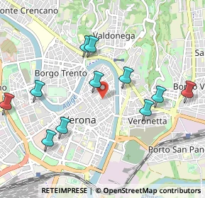 Mappa Via Cappello, 37121 Verona VR, Italia (1.04909)