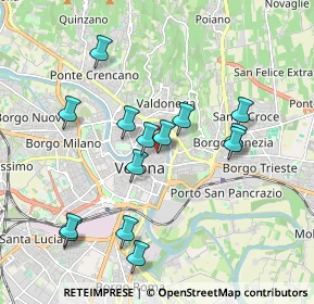 Mappa Via Cappello, 37121 Verona VR, Italia (1.84143)