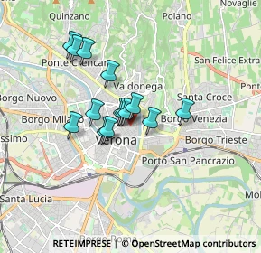 Mappa Vicolo Samaritana, 37121 Verona VR, Italia (1.22143)