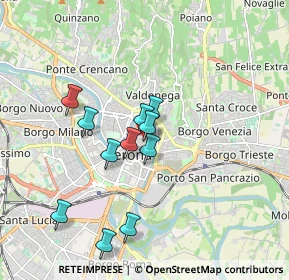 Mappa Vicolo Samaritana, 37121 Verona VR, Italia (1.53636)