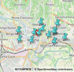 Mappa Via Cappello, 37121 Verona VR, Italia (1.46)