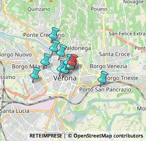 Mappa Via Cappello, 37121 Verona VR, Italia (1.08818)