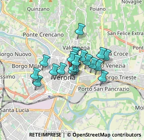 Mappa Via Cappello, 37121 Verona VR, Italia (1.0245)