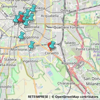 Mappa Via Longhena Baldassare, 20139 Milano MI, Italia (2.8925)