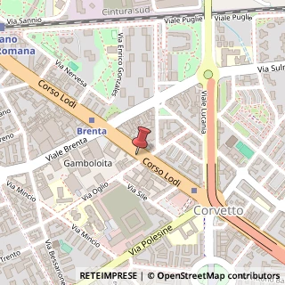 Mappa Corso Lodi,  106, 20139 Milano, Milano (Lombardia)