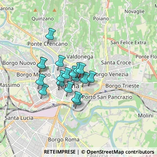 Mappa Via Dietro S. Sebastiano, 37121 Verona VR, Italia (1.25944)