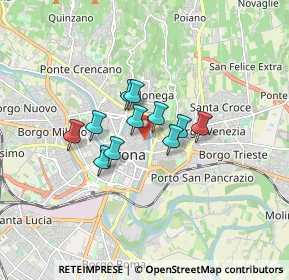 Mappa Via Nizza, 37121 Verona VR, Italia (1.07273)