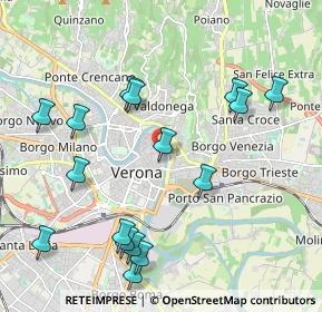 Mappa Via Dietro S. Sebastiano, 37121 Verona VR, Italia (2.2925)