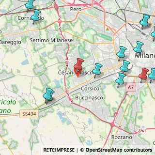 Mappa 20090 Cesano Boscone MI, Italia (6.11467)