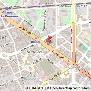 Mappa Corso Lodi, 103, 20139 Milano, Milano (Lombardia)
