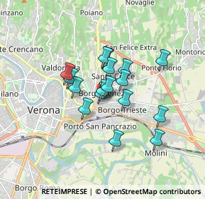 Mappa Via Giambettino Cignaroli, 37100 Verona VR, Italia (1.21706)