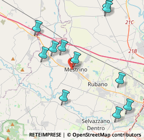 Mappa Via Toscanini, 35035 Mestrino PD, Italia (4.68455)