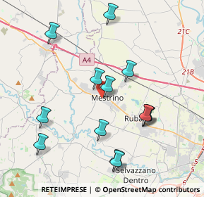 Mappa Via Toscanini, 35035 Mestrino PD, Italia (4.04769)